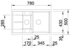 Blanco Metra 6 S Compact nakres