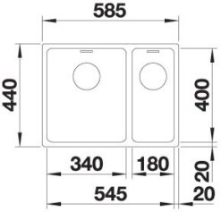 Blanco Andano 340/180-IF nakres