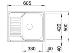 Blanco Tipo 45 S Mini nakres